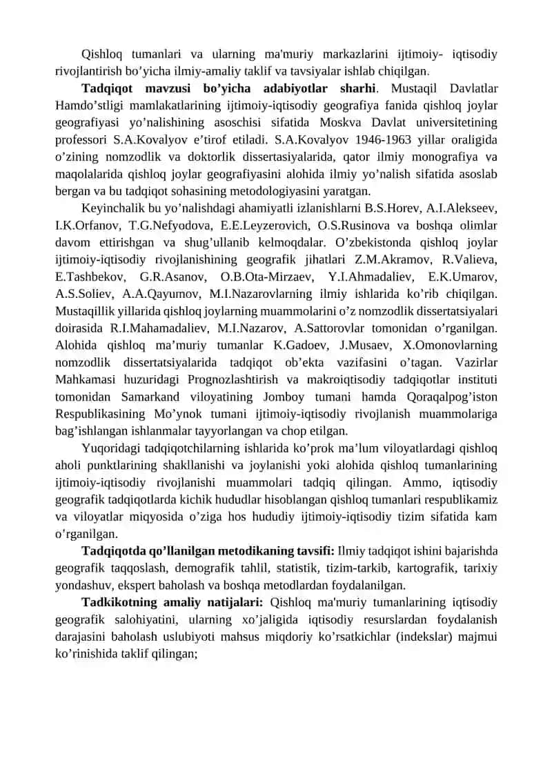 QISHLOQ, MA'MURIY TUMANLARNING YIRIK MASSHTABLI IJTIMOIY-IQTISODIY KARTALARINI TUZISH 4