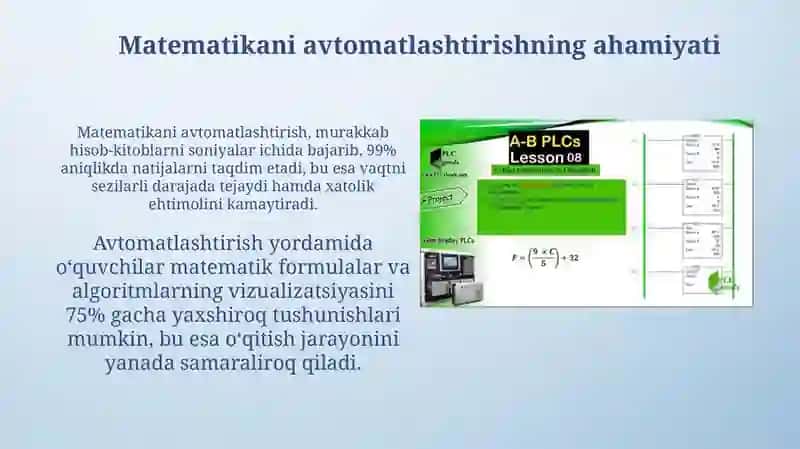 Matematika darslarini dasturlash yordamida avtomatlashtirish 4