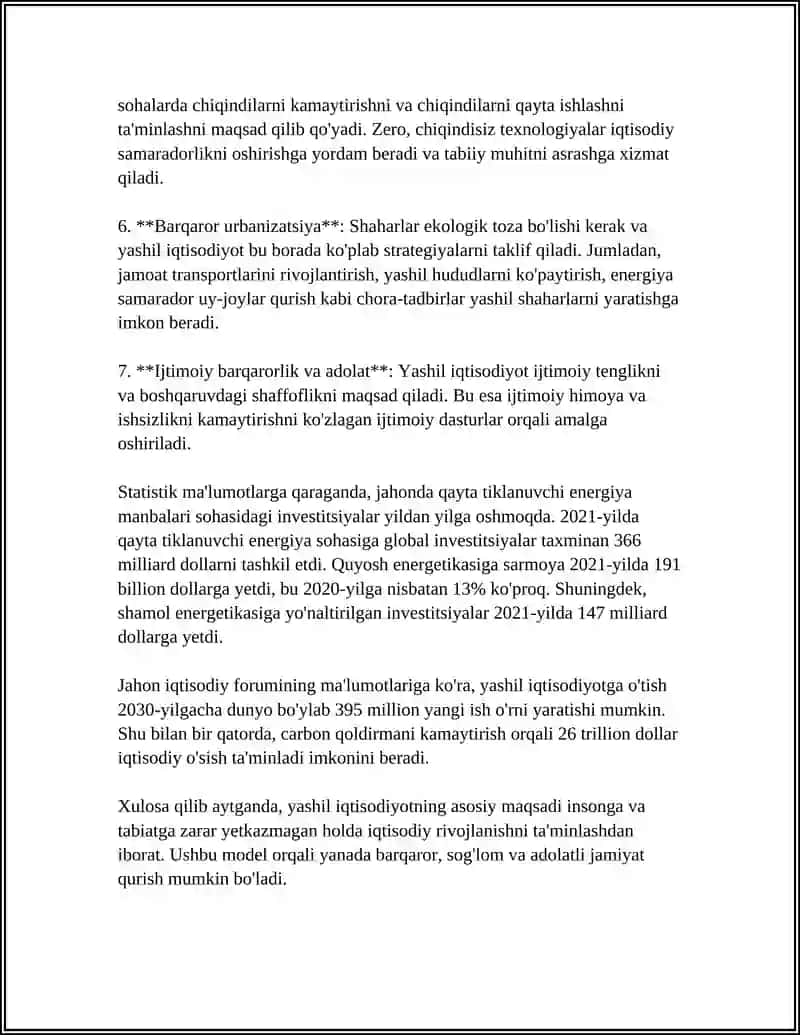 Yashil iqtisodiyot va iste'molchi tanlovi 4