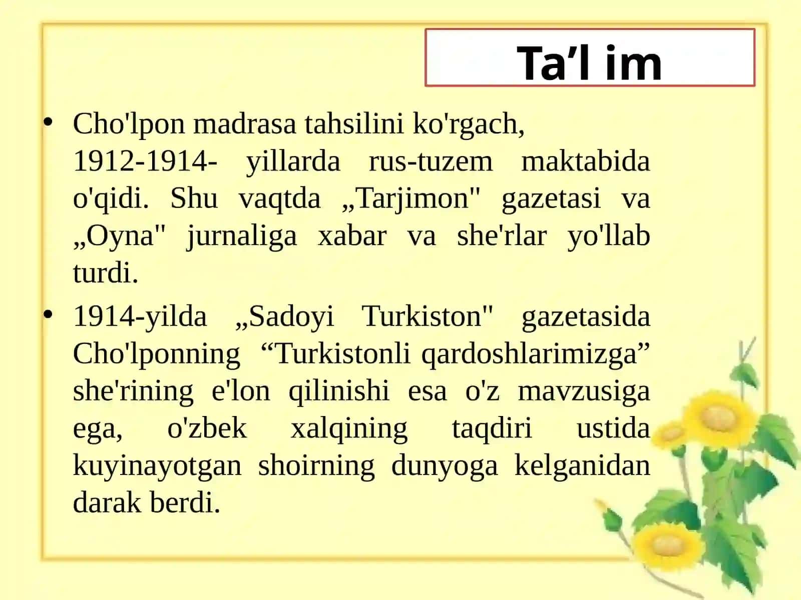 Abdulhamid Sulaymono`g`li Cho`lpon 4