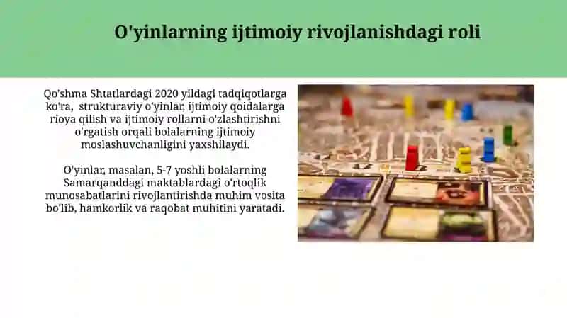 Ijodiy va qoidali o'yinning ahamiyati 4
