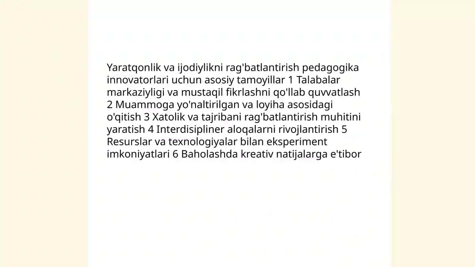 Pedagogika inavotorlaring tamoyillari 4