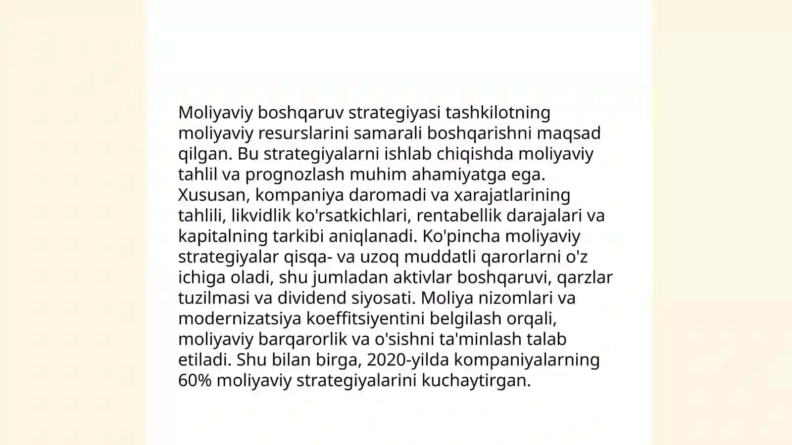 Moliyaviy oqimlar va ularni boshqarish 4