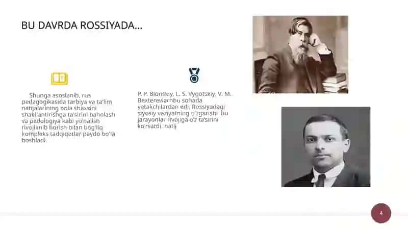 ZAMONAVIY PEDAGOGIKANING RIVOJLANISH BOSQICHLARI 4