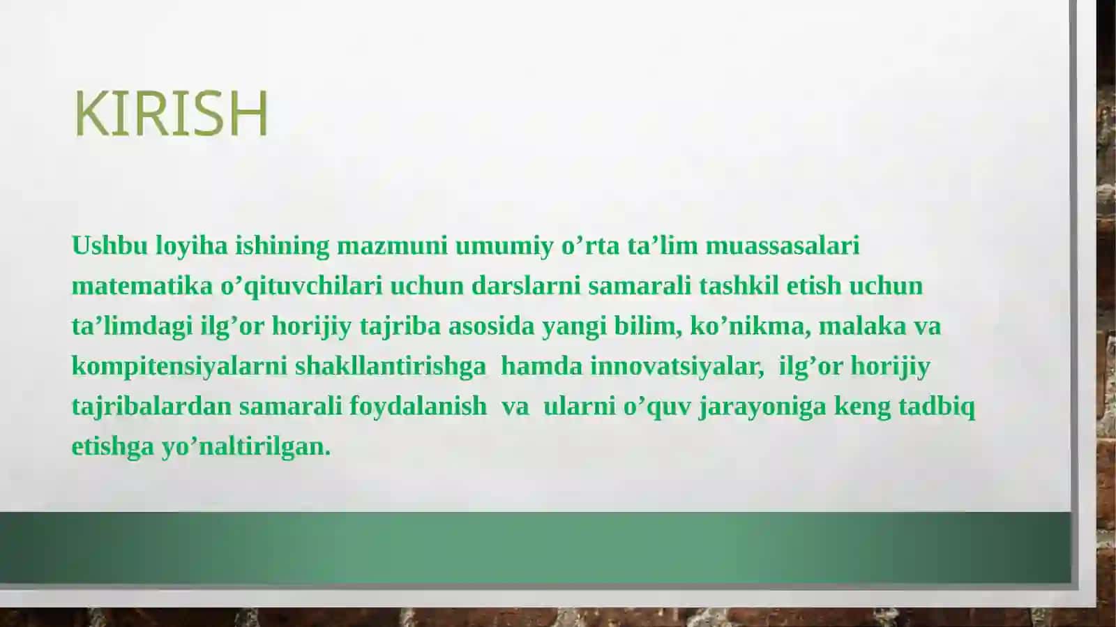 Hosilavauning Qo‘llanilishi Loyiha taqdimoti 4