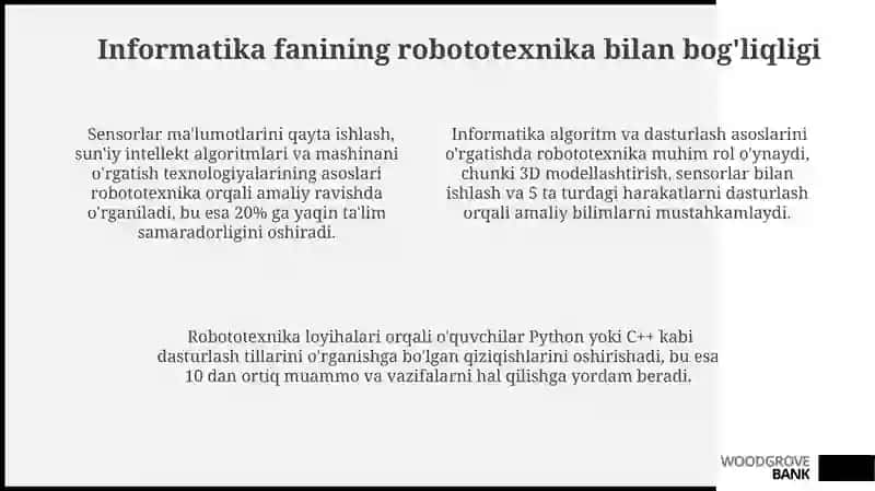 Robototexnika elementlarini informatika darslariga integratsiya qilish 4