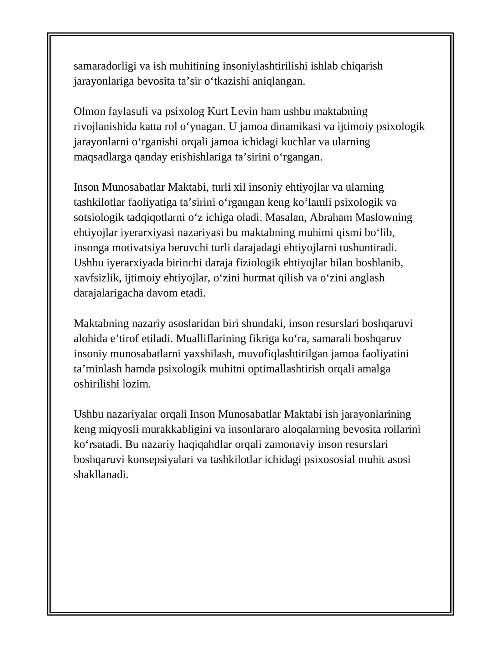 INSON MUNOSABATLAR MAKTABI 4