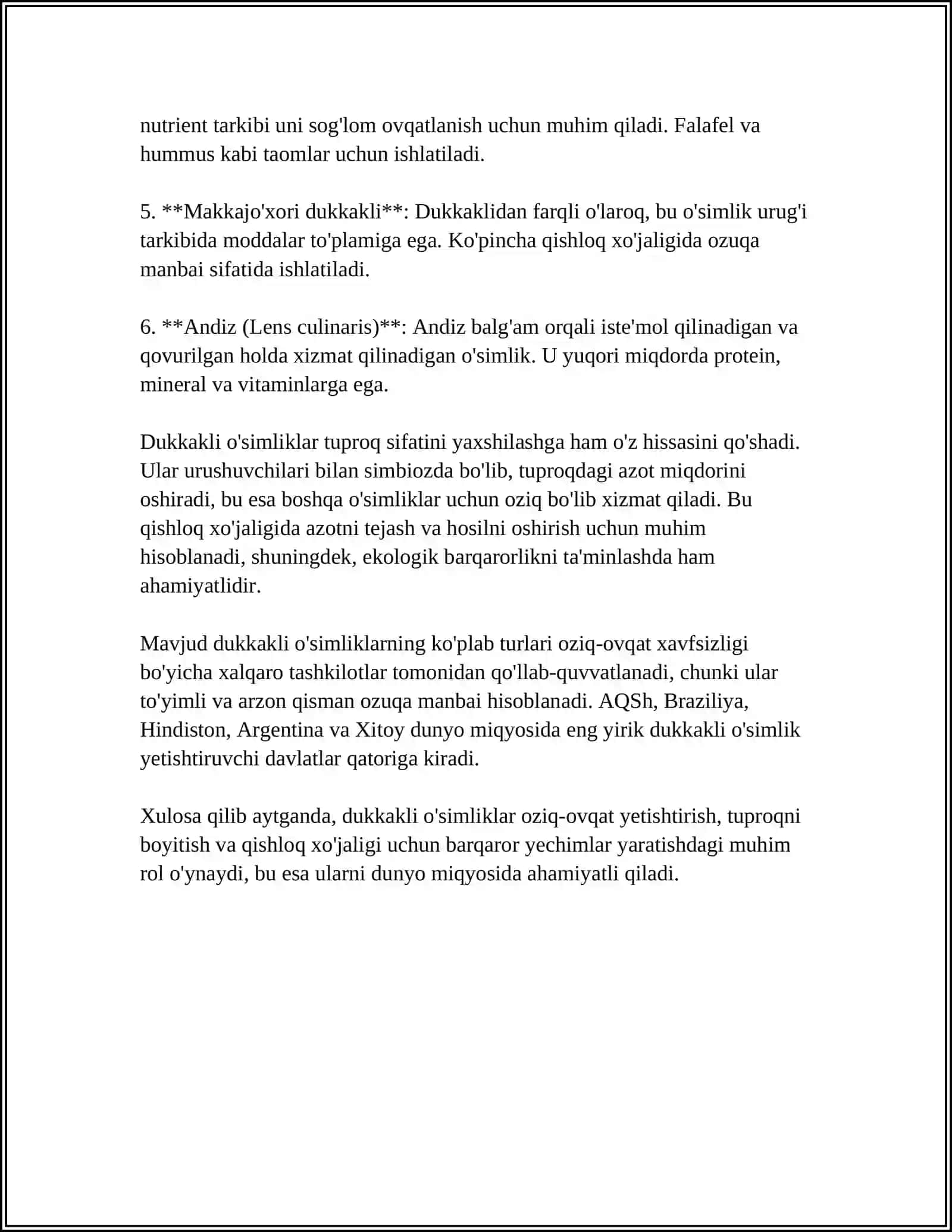 DUKKAKLI DON O'SIMLIKLARI 4