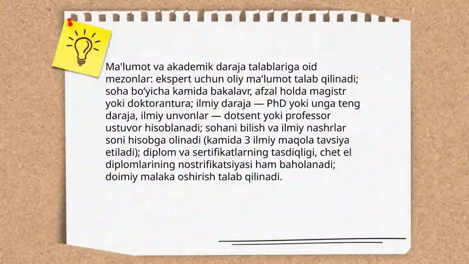 Ekspert tanlash mezonlari va ekspert kompetentligini baholash usullari 4