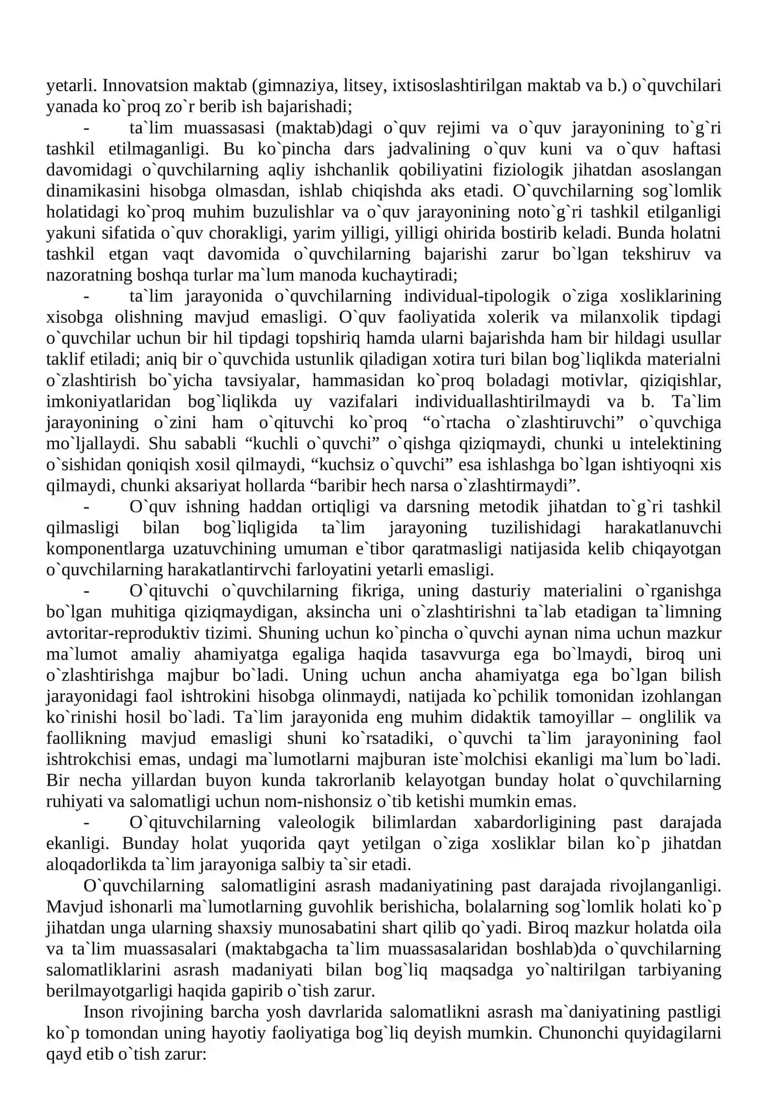 Valeologiya sohalari (yo`nalishlari) 4