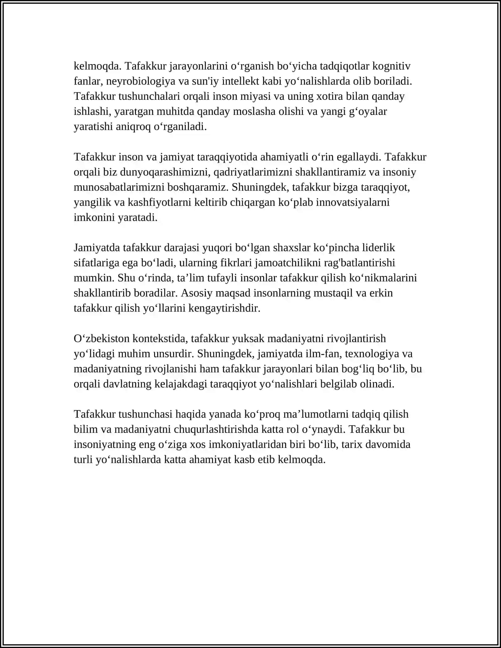 TAFAKKUR JARAYONI TUSHUNCHASI 4