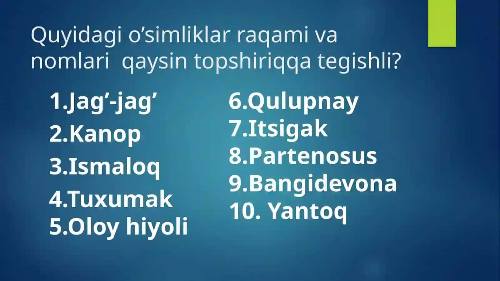 QOVOQDOSHLAR OILASI 4
