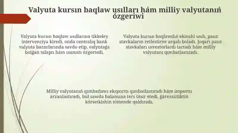 Valyuta kursı va milliy valyuta 4
