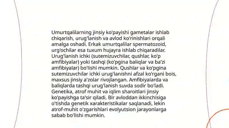 Umurtqali hayvonlarning ko'payish usullari 4