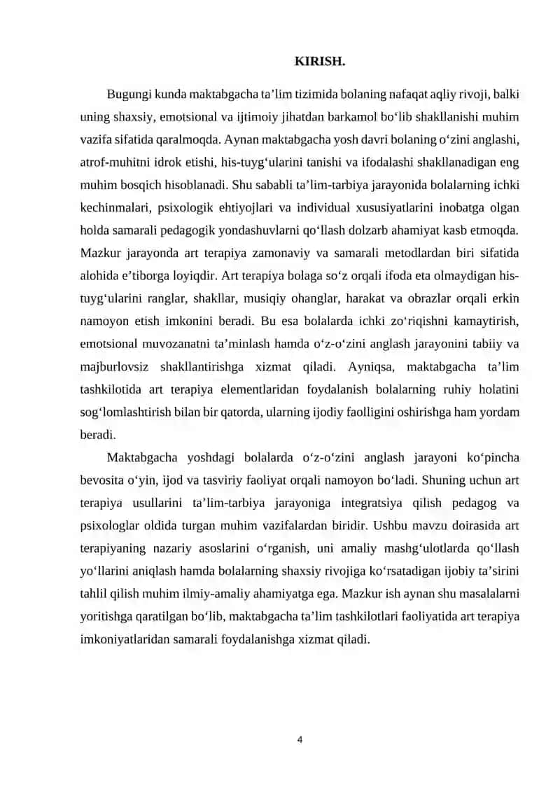 Art terapiya yordamida o‘z-o‘zini anglash jarayonini samarali tashkil etish 4