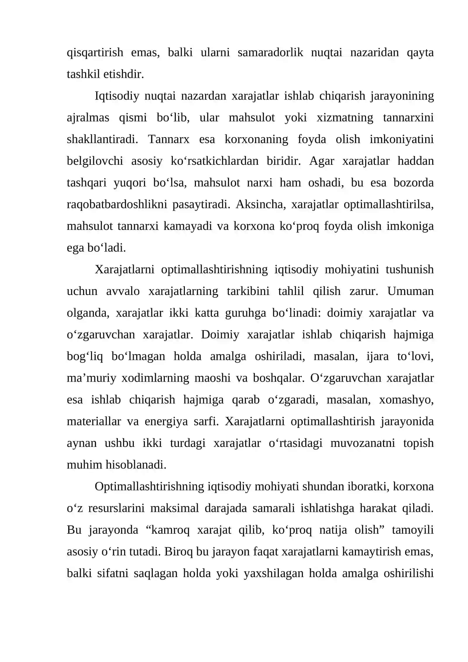 Xarajatlarni optimallashtirish va daromadlarni boshqarish. 4