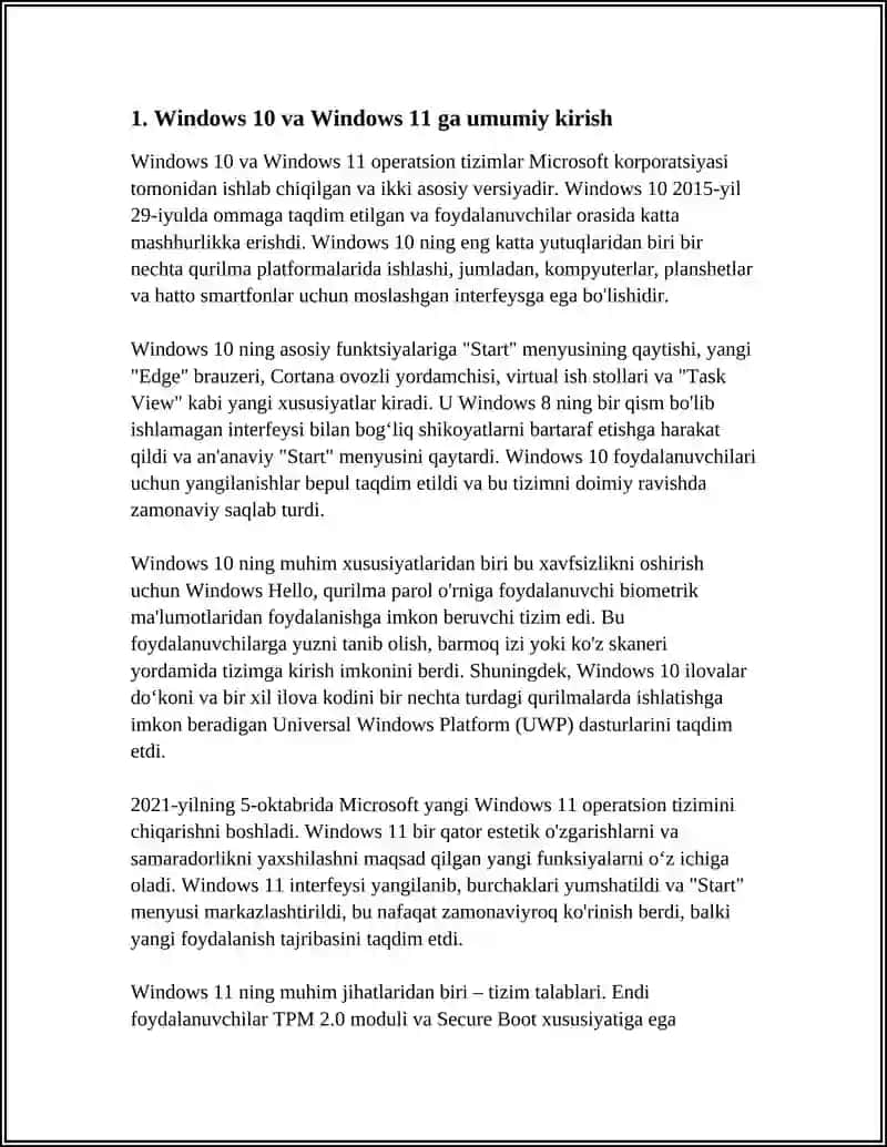 Windows 10 va Windows 11 Xaqida Malumotlar 4