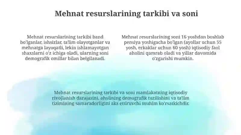 Mehnat resurslari statistikasi 4