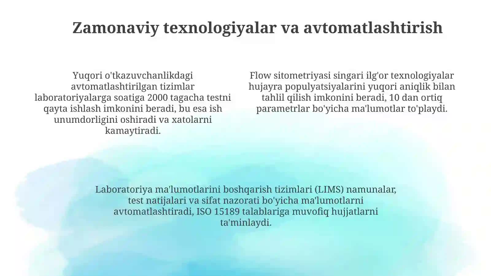 Klinik laborator diagnostikasining yo'nalishlari 4