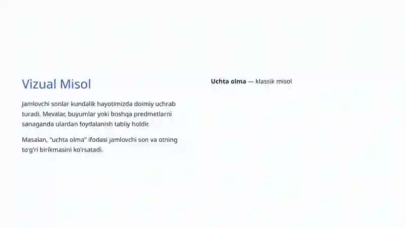 Jamlovchi Sonlar: O'zbek Tilida Tushuncha va Qo'llanilishi 4