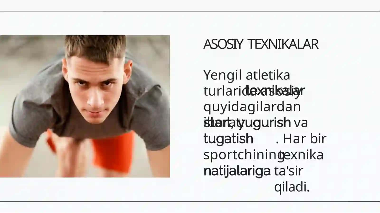 Yengil atletika turlari texnikasini o‘rgatish 4