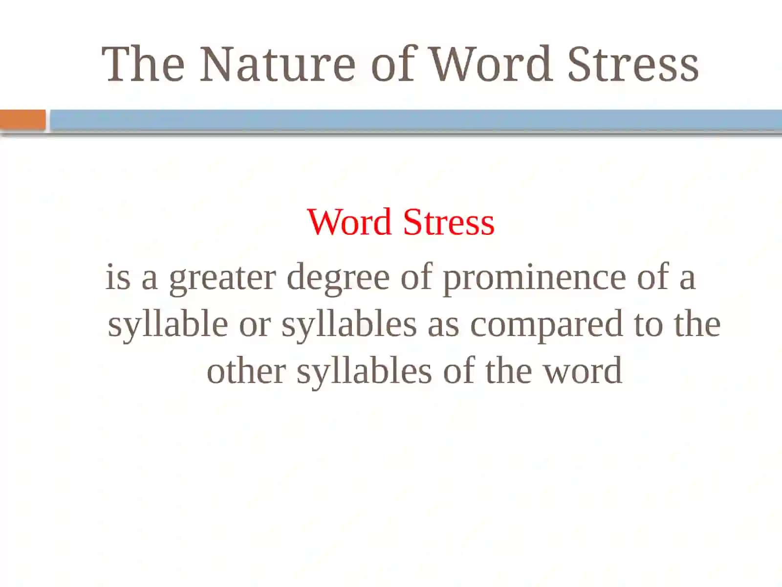 THE Word Stress IN ENGLISH 4