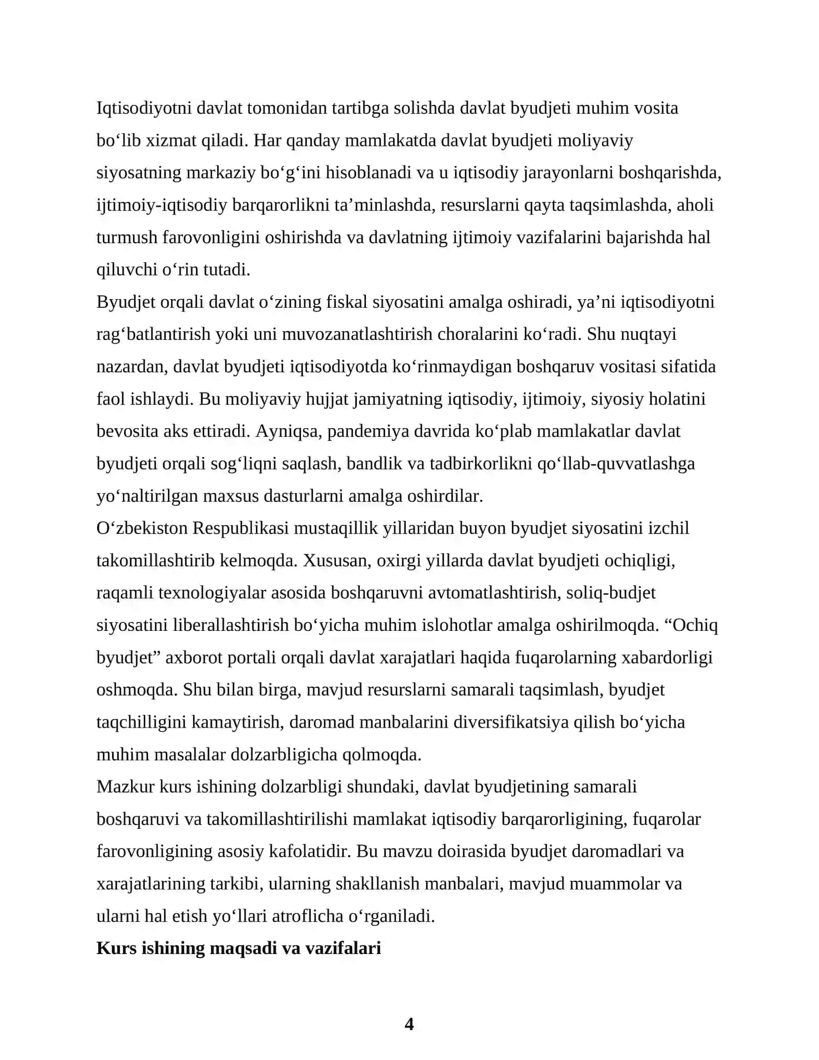 MAKROIQTISODIYOT KURSI 4
