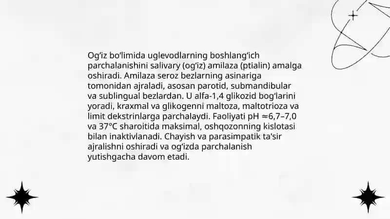 Uglevodlarning hazm bo‘lishi 4