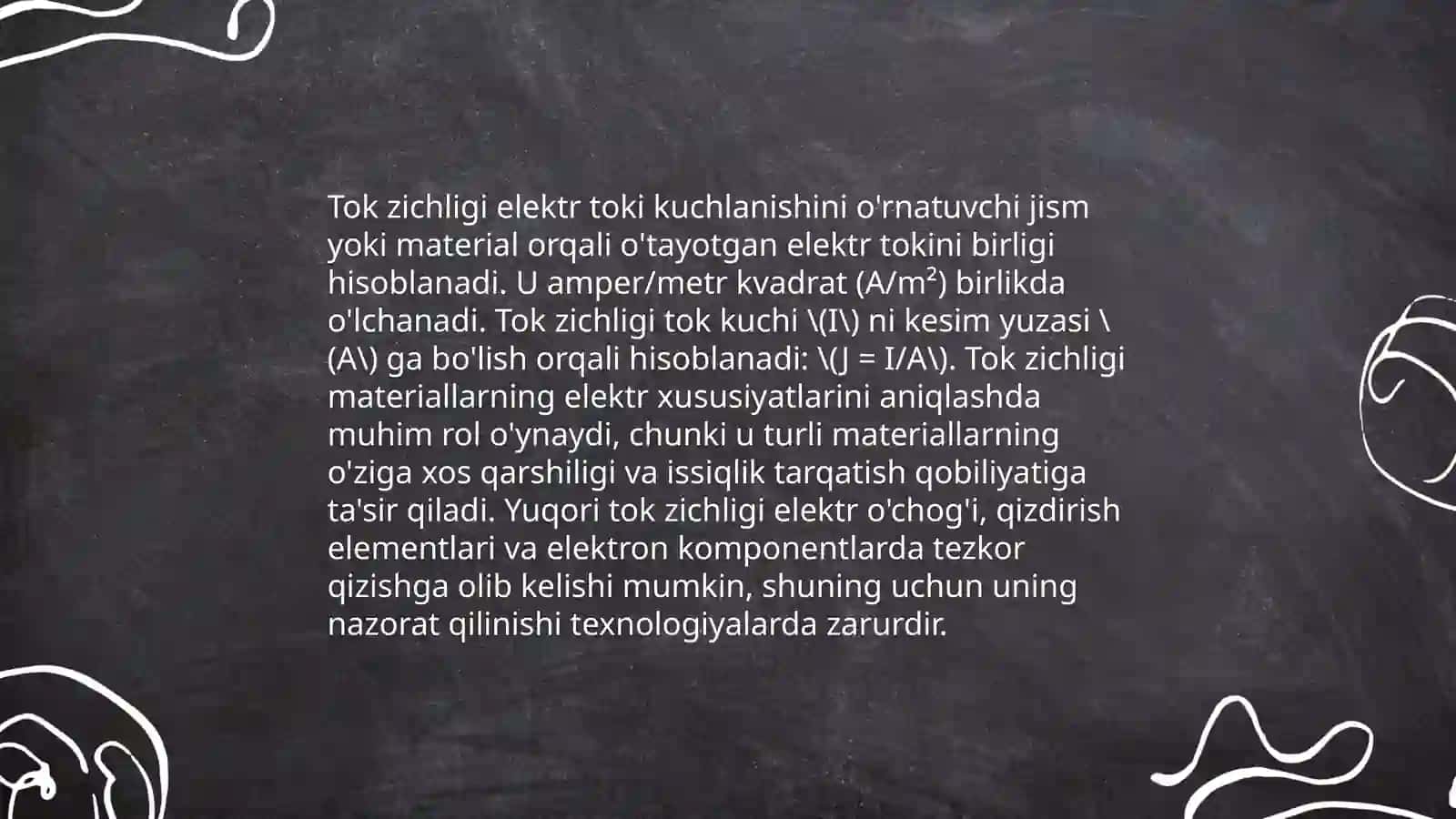 Tok kuchi va tok zichligi 4