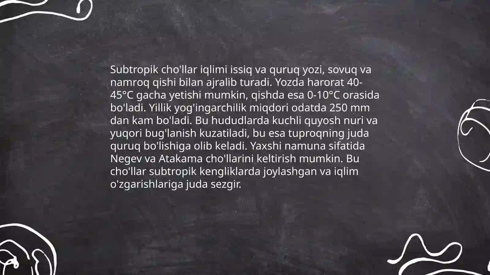 Tropik va subtropik choʻllar 4