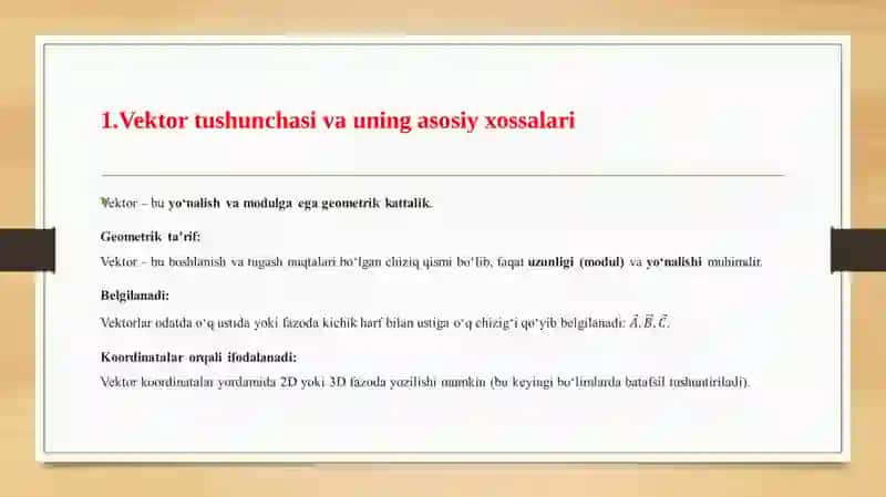 VEKTORLAR ALGEBRASI 4