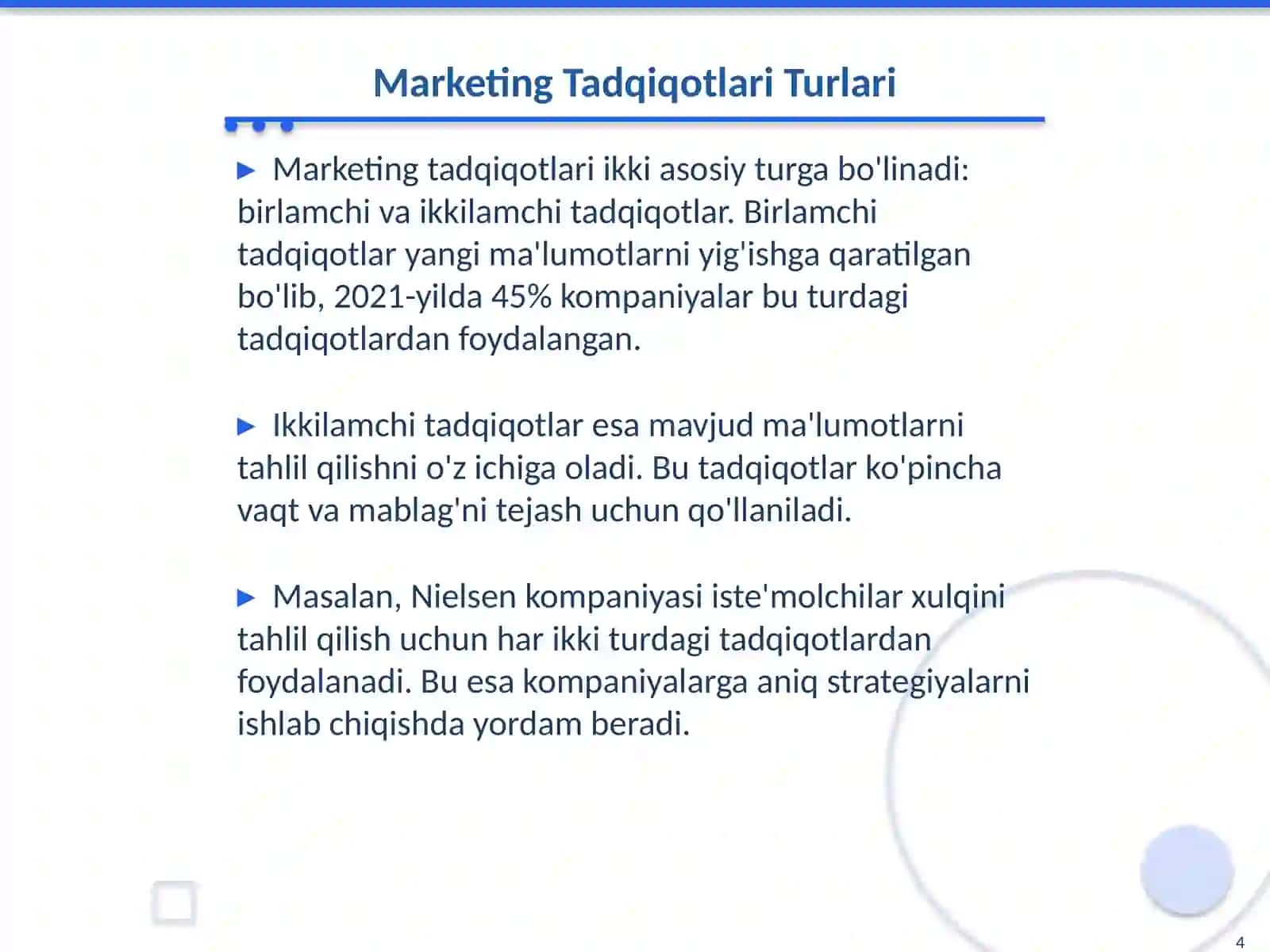 Marketing Tadqiqotlari 4