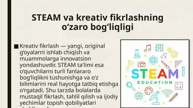 STEAM talimi. Iqtidorli oʻquvchilarni oqitish 4