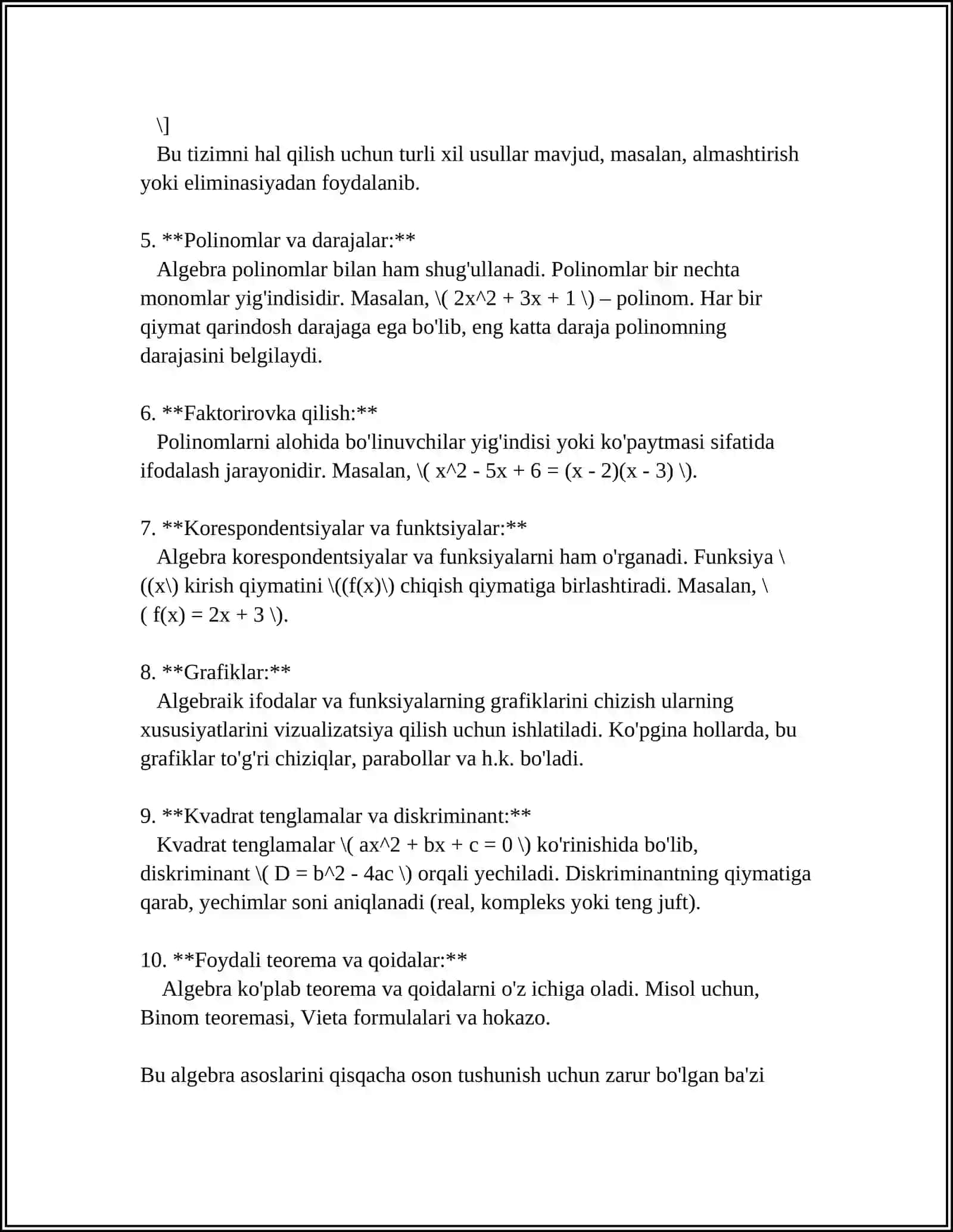 MAKTAB MATEMATIKA KURSIDA TA’LIM METODLARI 4