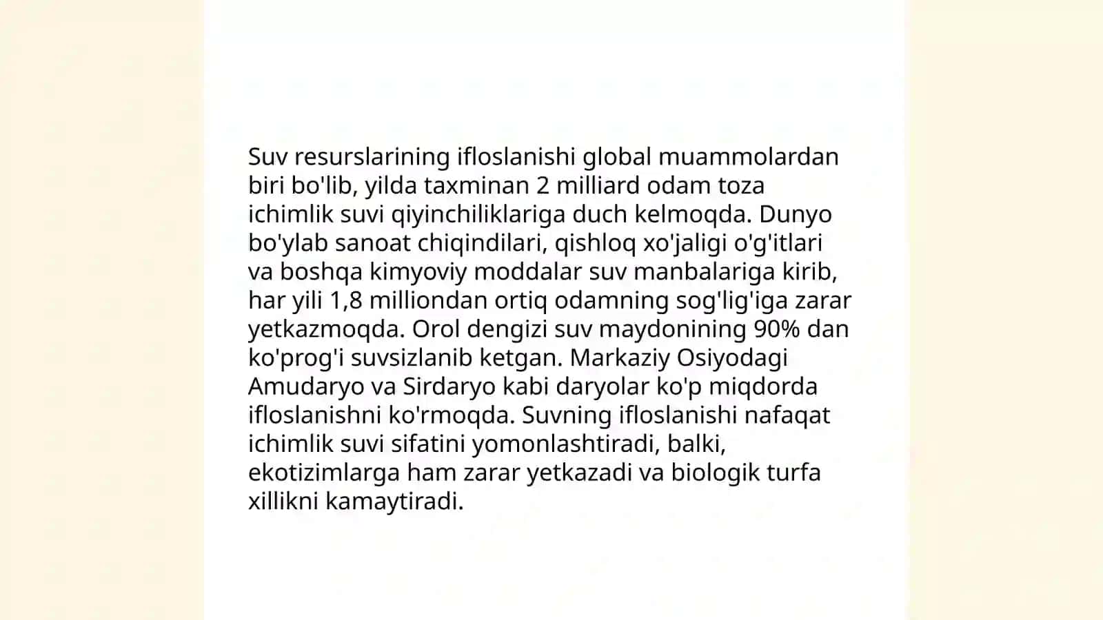 Ekologik muammolar tarkib tapishi va shakillanishi 4