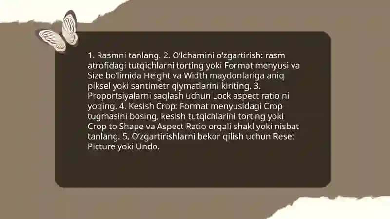MS Word dasturida garafik obektlar bilan ishlash 4