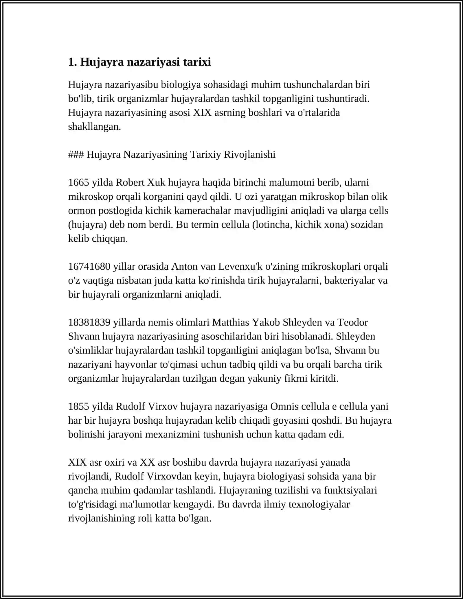 Hujayra Nazariyasi 4