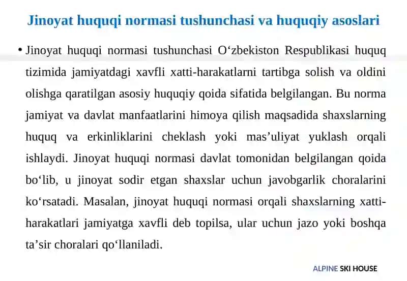 Jinoyat huquqining normativ asoslari 4