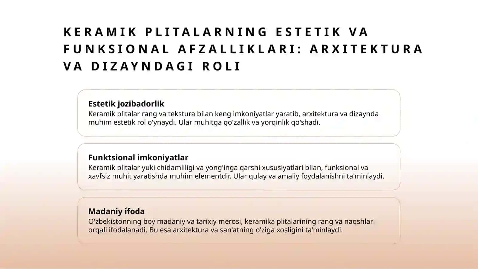 Keramik qoplama plitalarini qo'llanilishi 4