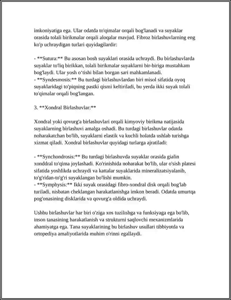 Tana suyaklarining birlashuvi 4
