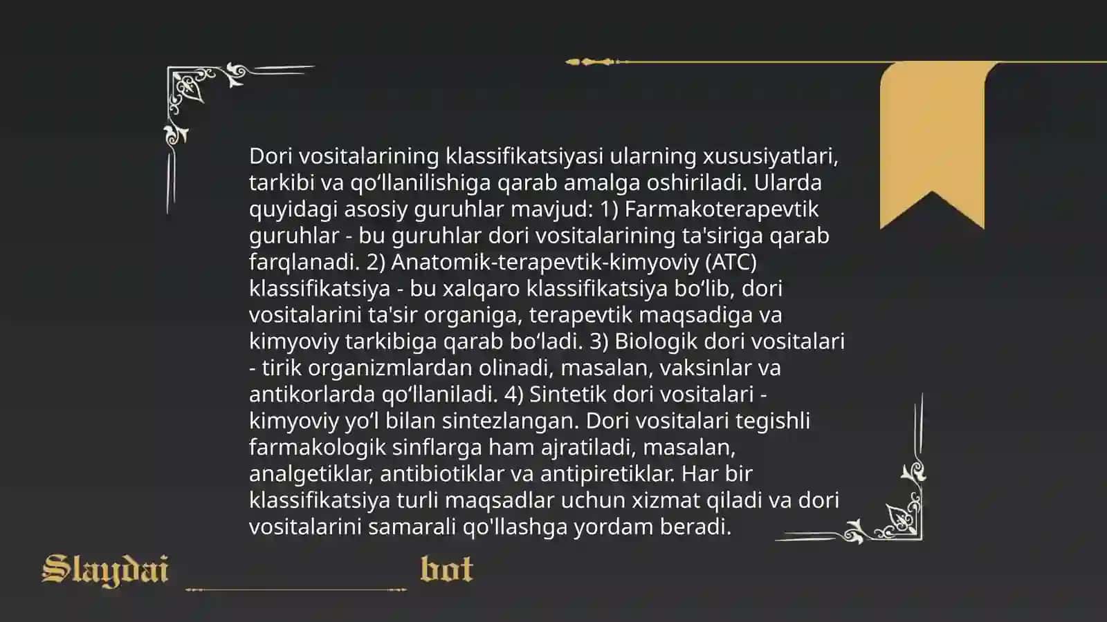 Farmakologiya moduli, mohiyati maqsadi va vazifalari 4
