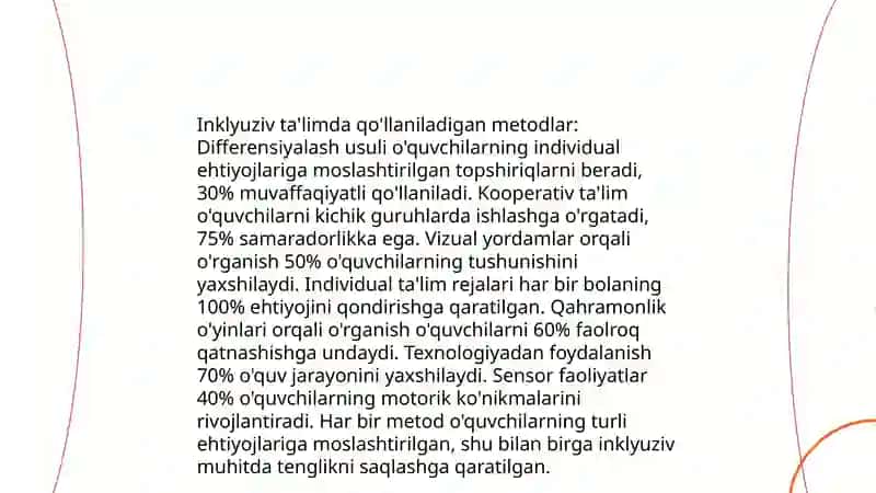 Inklyuziv Ta'lim va Tarbiyalash Konsepsiyasi 4
