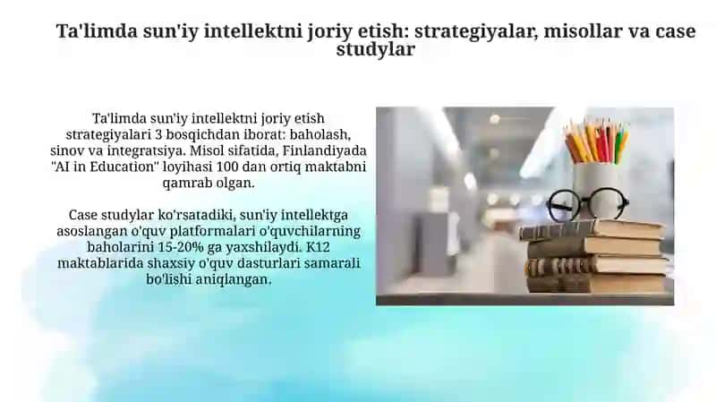 Sun'iy intellektning ta'limdagi o'rni 4