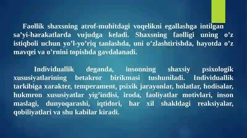 SHAXS TO’G’RISIDA UMUMIY TUSHUNCHA 4