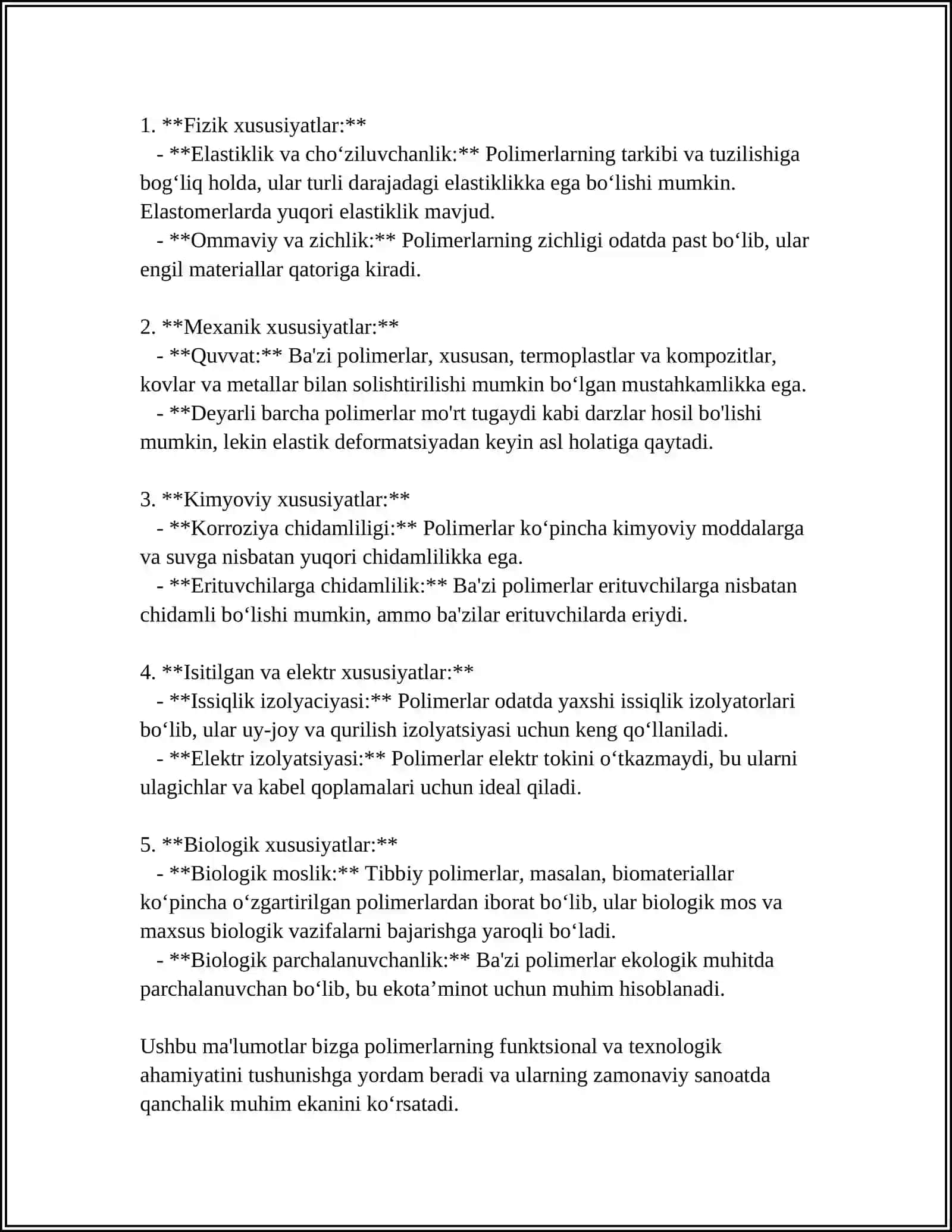 POLIMERLARDAN BUYUMLAR TAYYORLASH 4