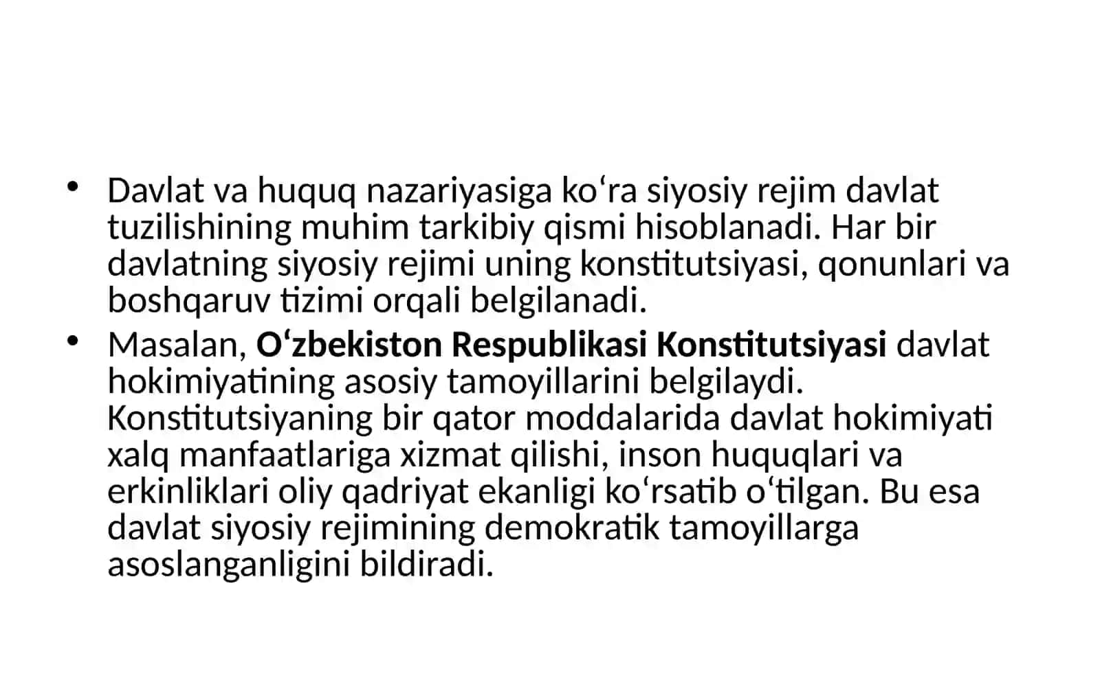 Davlatning siyosiy rejimi 4