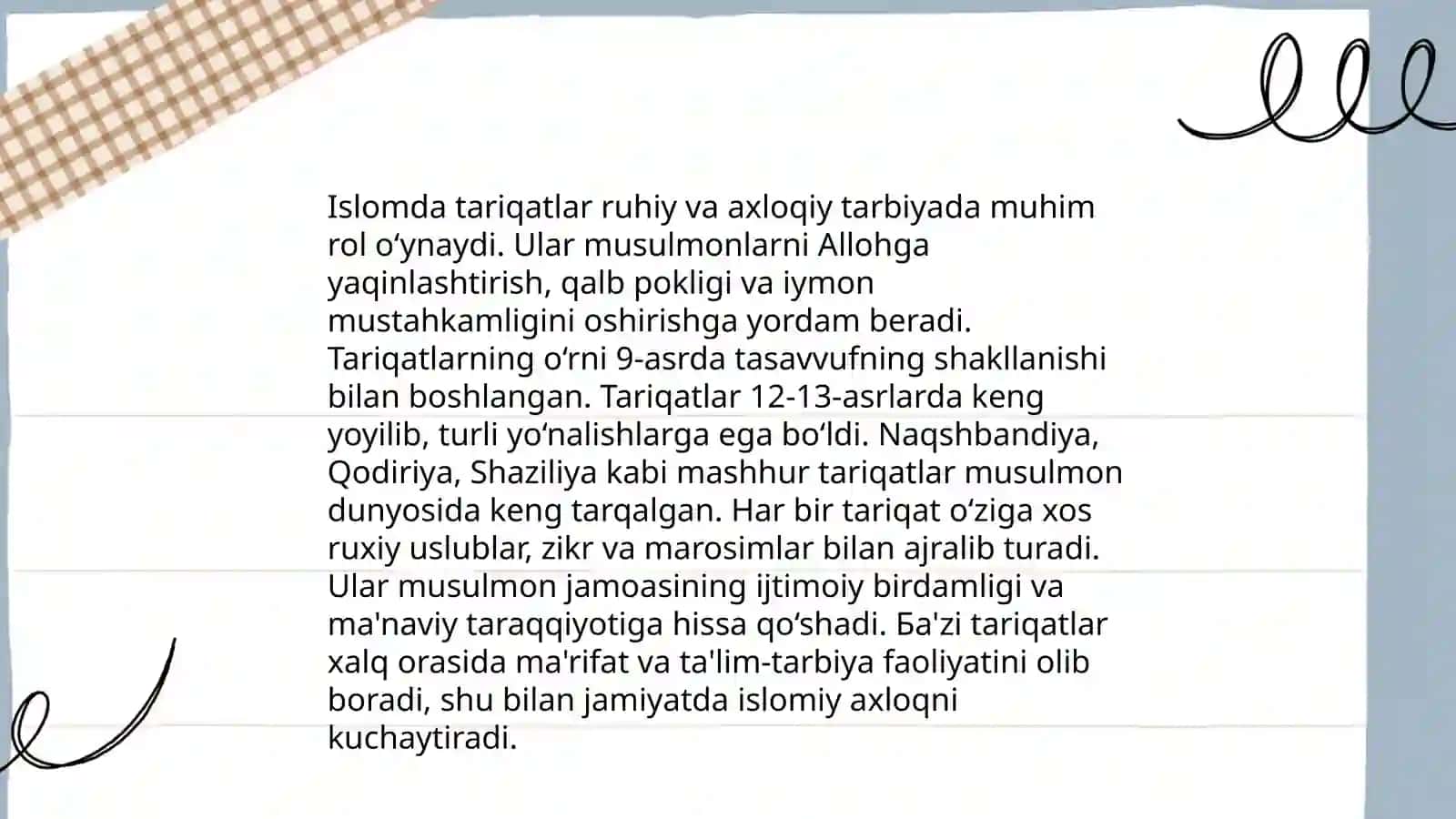Tasavvuf va Tariqat Tushunchasi 4