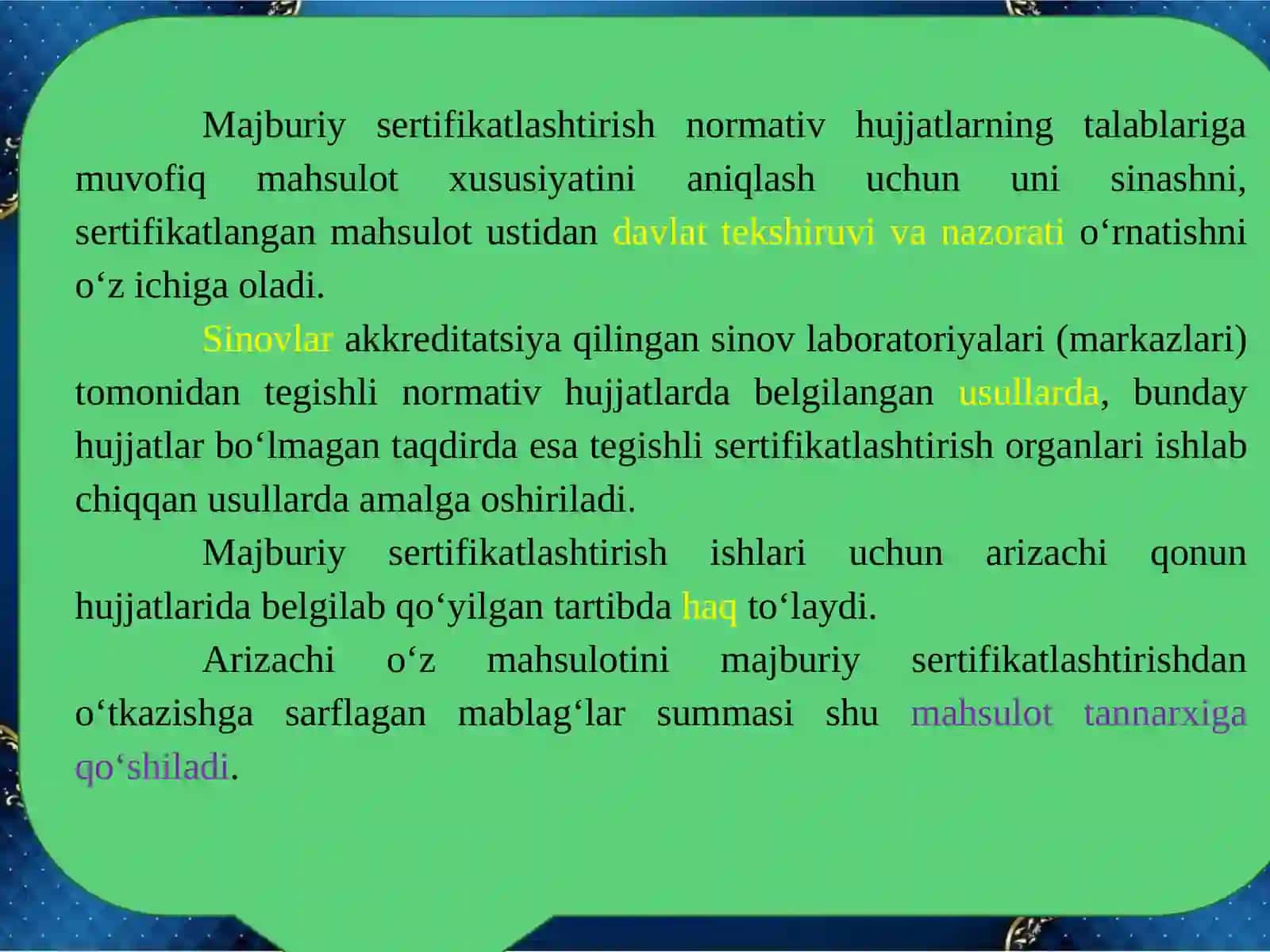 Sertifikatlashtirish Turu 4