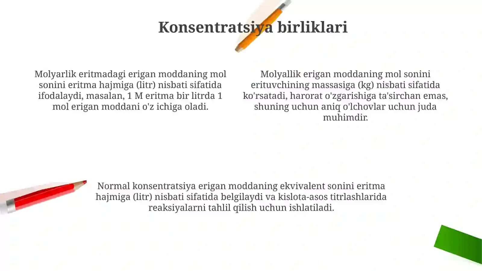 Eritmalarni tayyorlash usullari 4