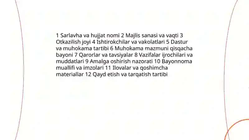 Guruh majlisi bayonnomasini tayyorlash 4
